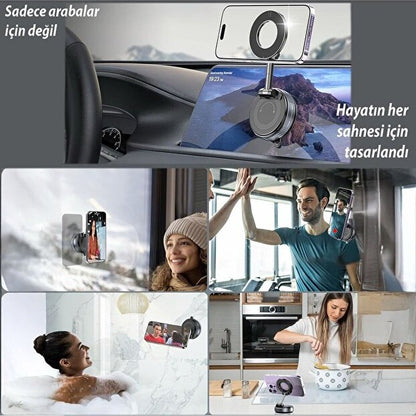 Magnevo Manyetik-Vakumlu Araç Telefon Tutucu